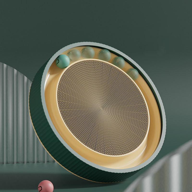 Minimalist Cat Scratcher and Ball Toy