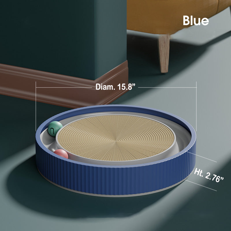 Minimalist Cat Scratcher and Ball Toy