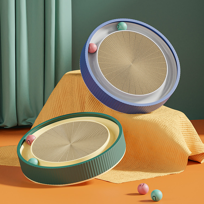 Minimalist Cat Scratcher and Ball Toy
