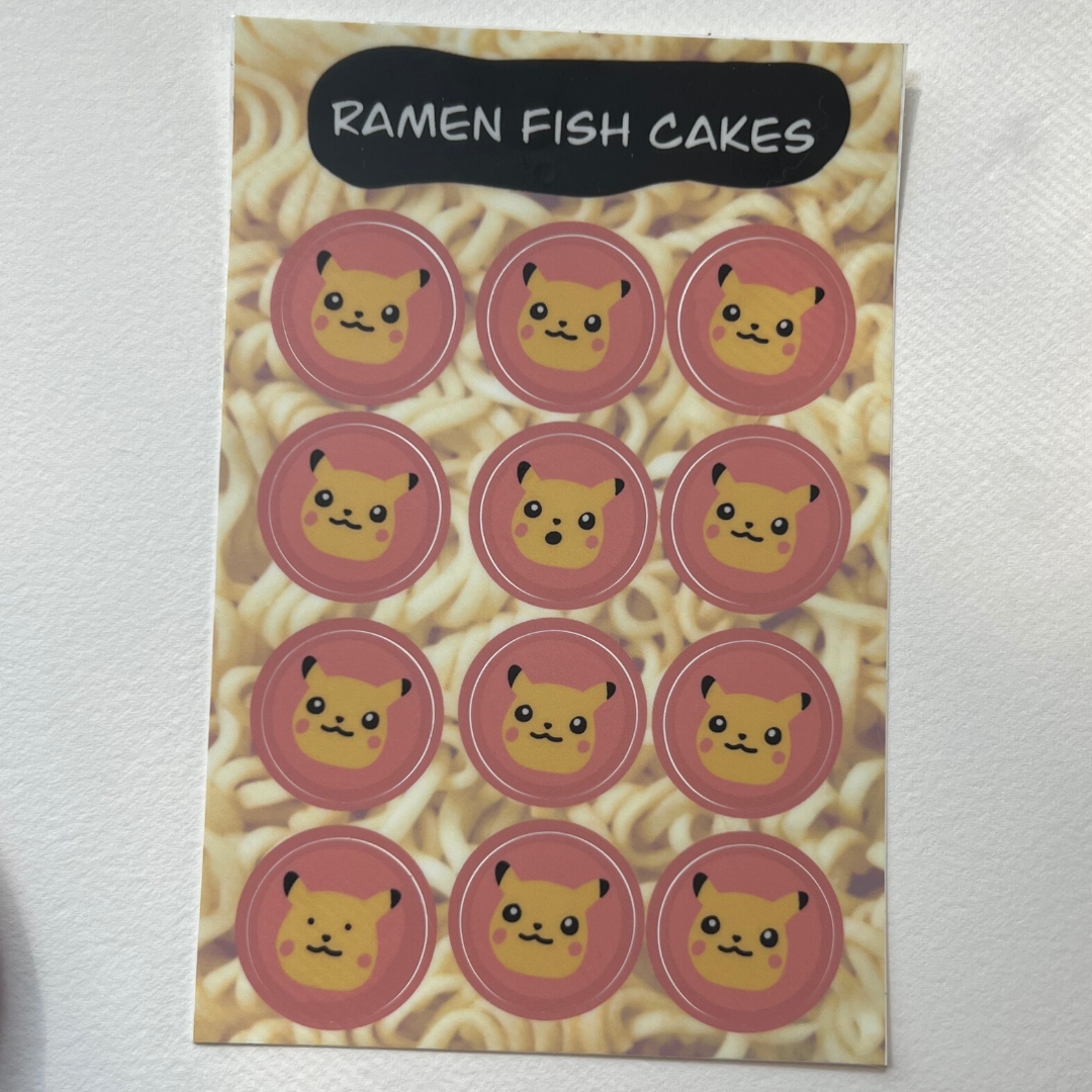 Ramen Pika Stickers 4x6" Sticker Sheet