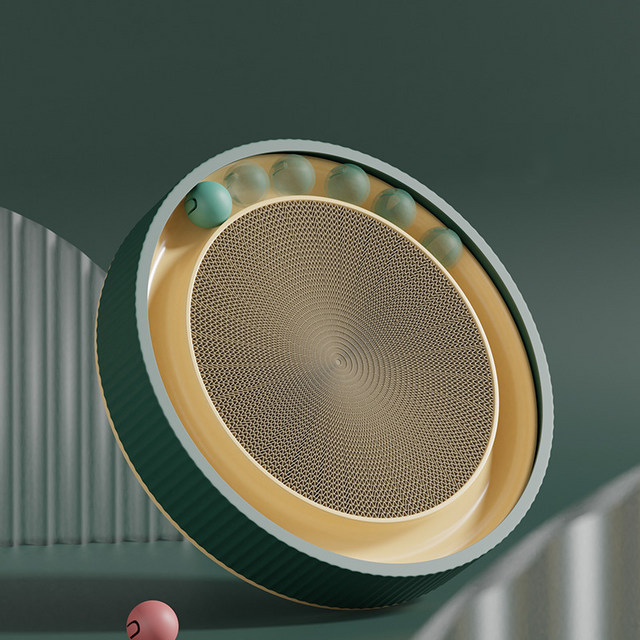 Minimalist Cat Scratcher and Ball Toy