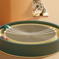 Minimalist Cat Scratcher and Ball Toy