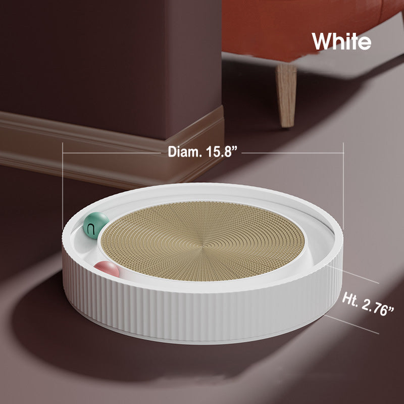 Minimalist Cat Scratcher and Ball Toy